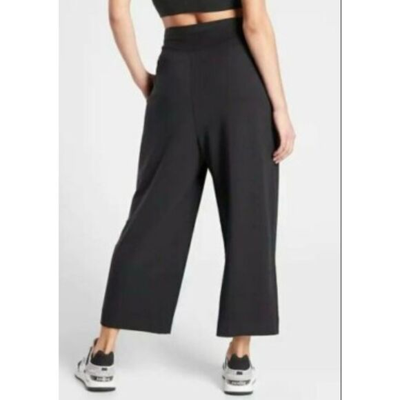 Athleta free flow culottes black wide leg crop pants M - Picture 2 of 11